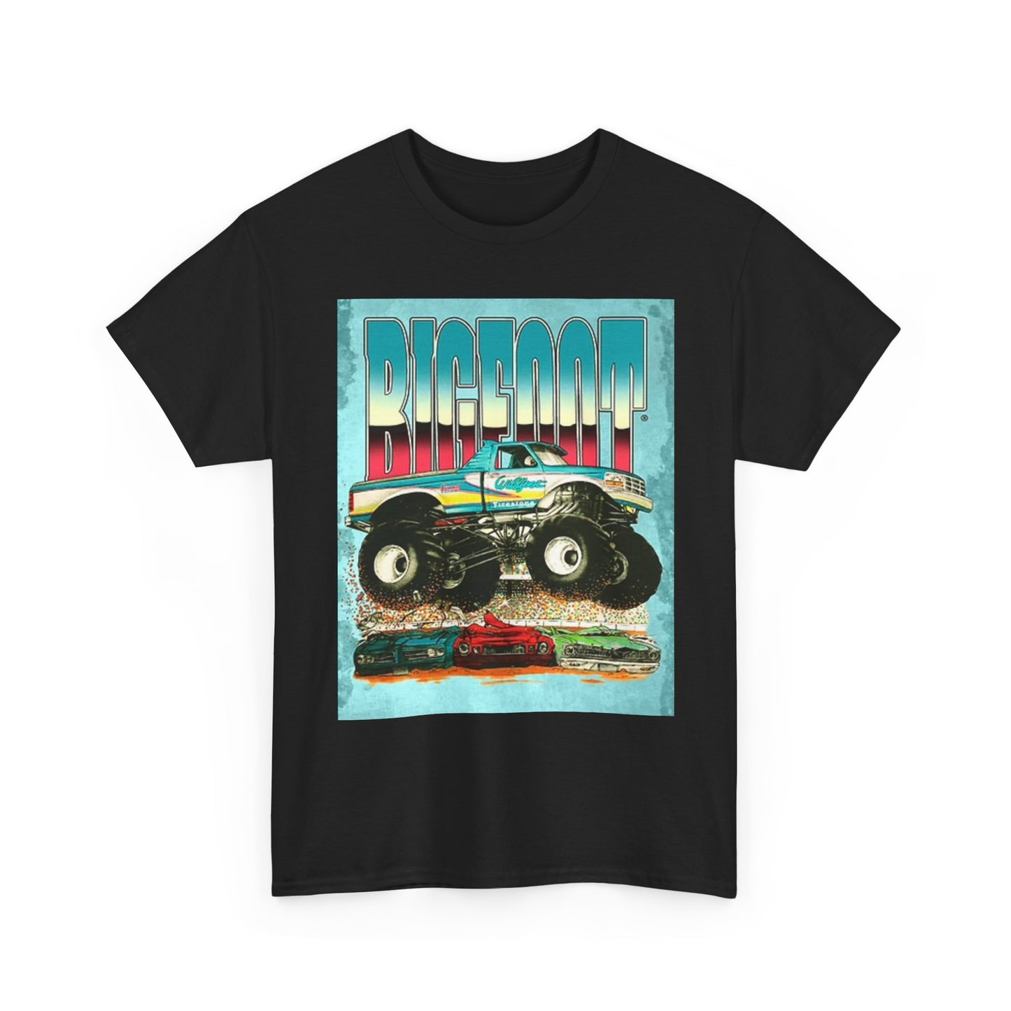 Bigfoot Monster Truck Graphic T Shirt Retro Unisex Heavy Cotton Tee