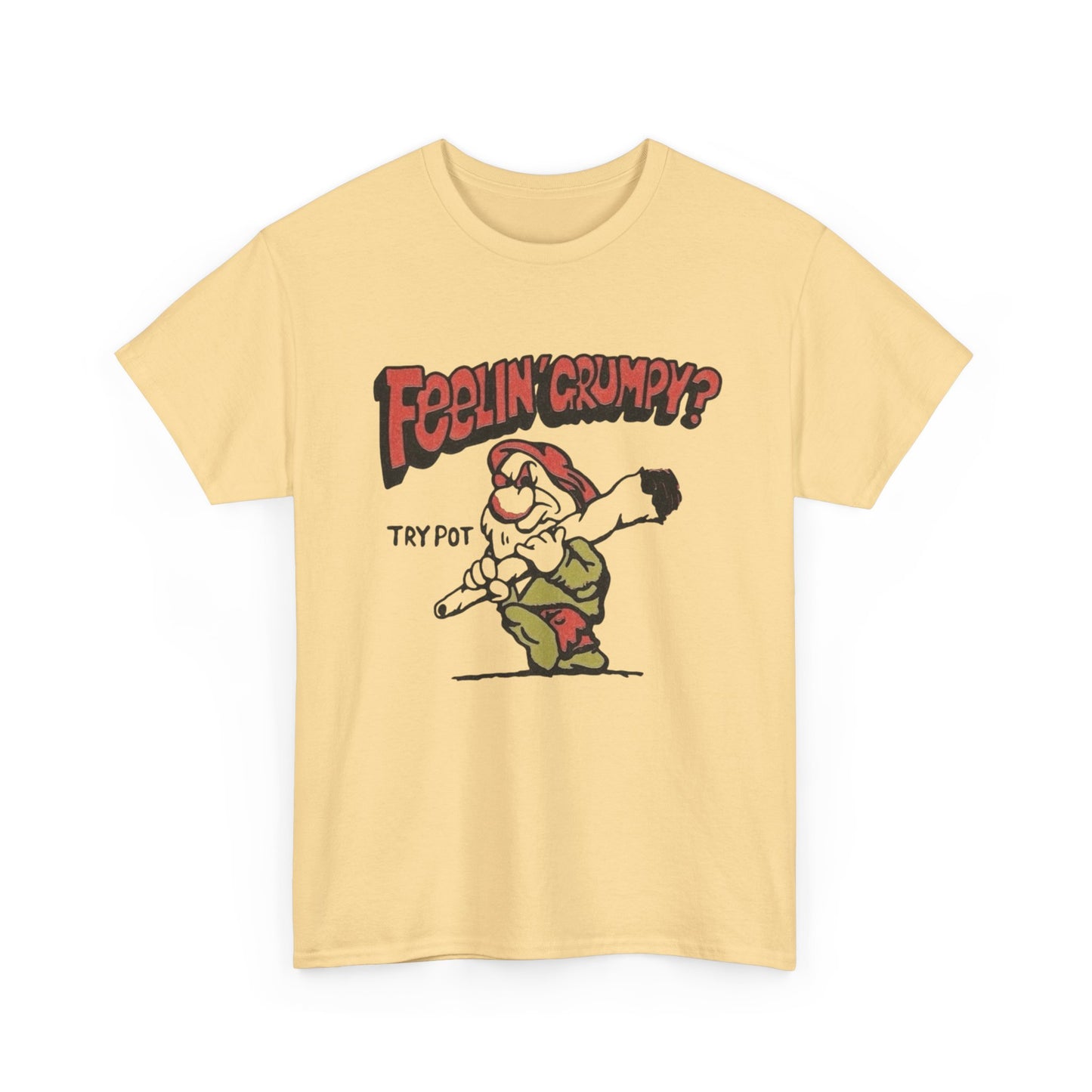 Feeling Grumpy Try Pot Vintage Graphic T-Shirt Unisex Heavy Cotton Tee