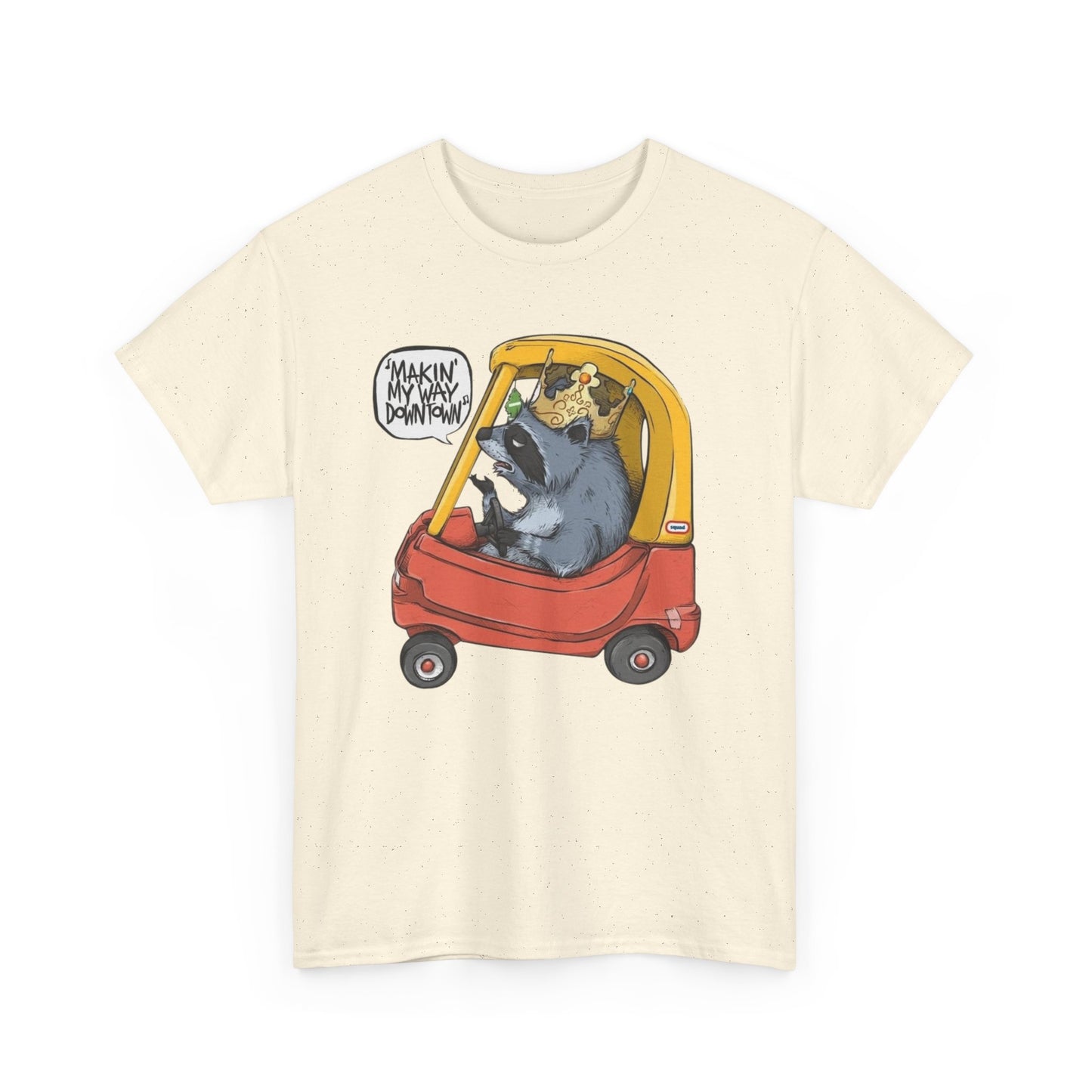 Funny Raccoon King Graphic T Shirt Unisex Heavy Cotton Tee