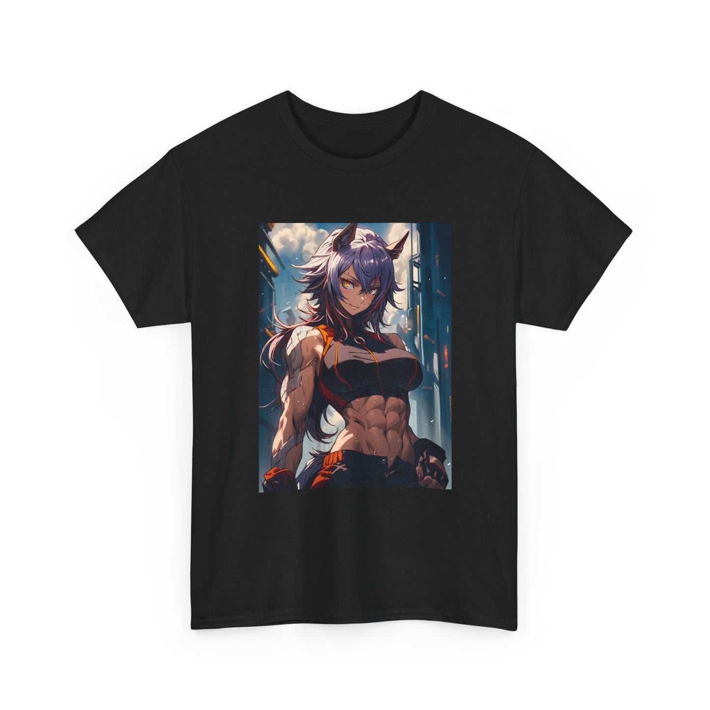 Waifu Anime T-shirt Girl Graphic Cartoon Retro Gaming Unisex Heavy Tee Gamer 24