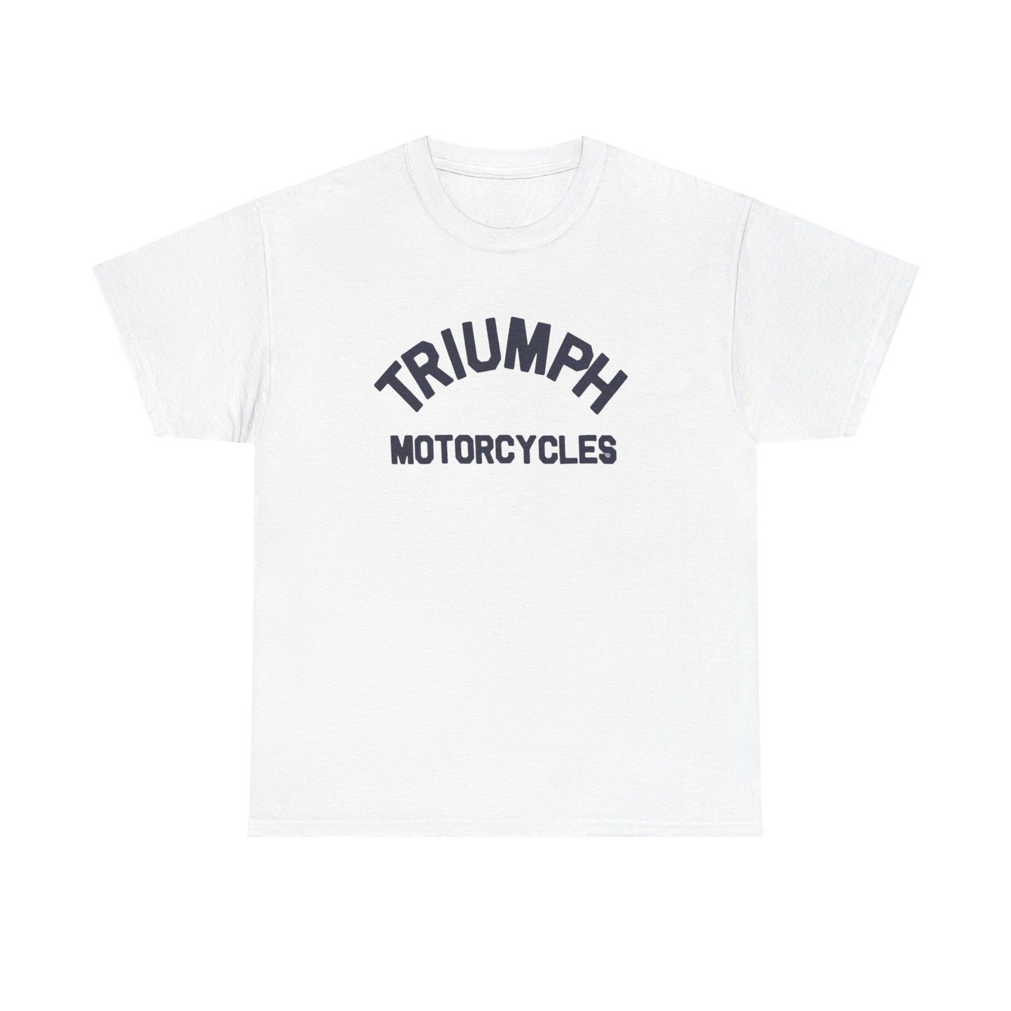 Triumph Motorcycles Tshirt Vintage Logo Classic Fit Unisex Heavy Cotton Tee