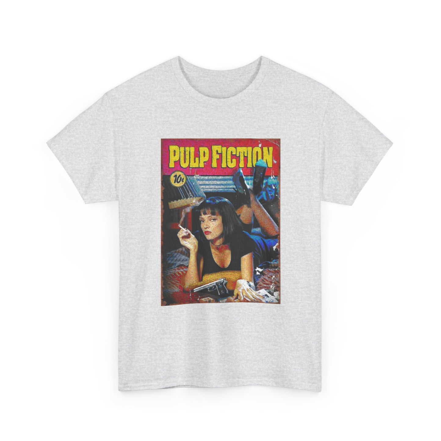 Pulp fiction T-shirt vintage graphic retro movie poster Unisex Heavy Cotton Tee