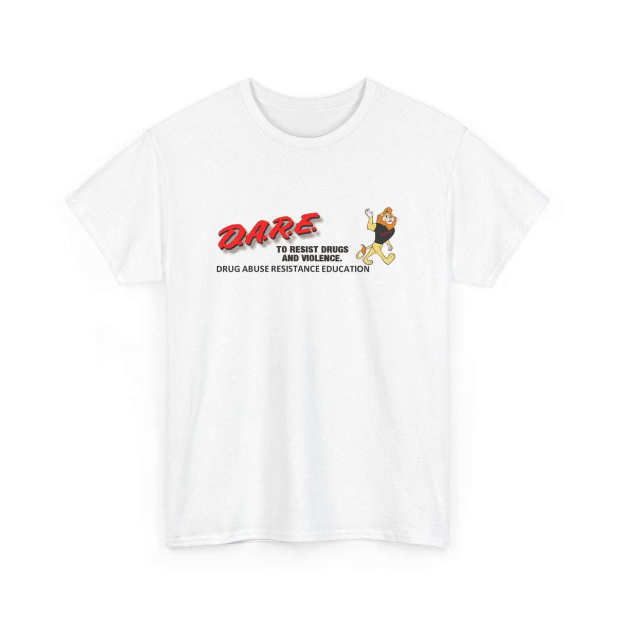 Dare To Resist Tshirt Tiger Retro 90s poster Unisex Heavy Cotton Tee