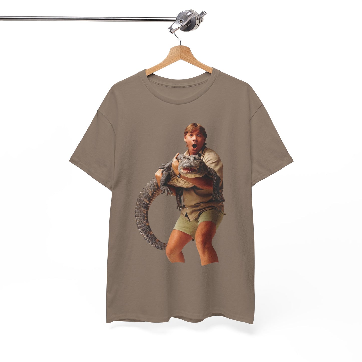 Crocodile Hunter Funny Retro 90's Graphic T Shirt Unisex Heavy Cotton Tee