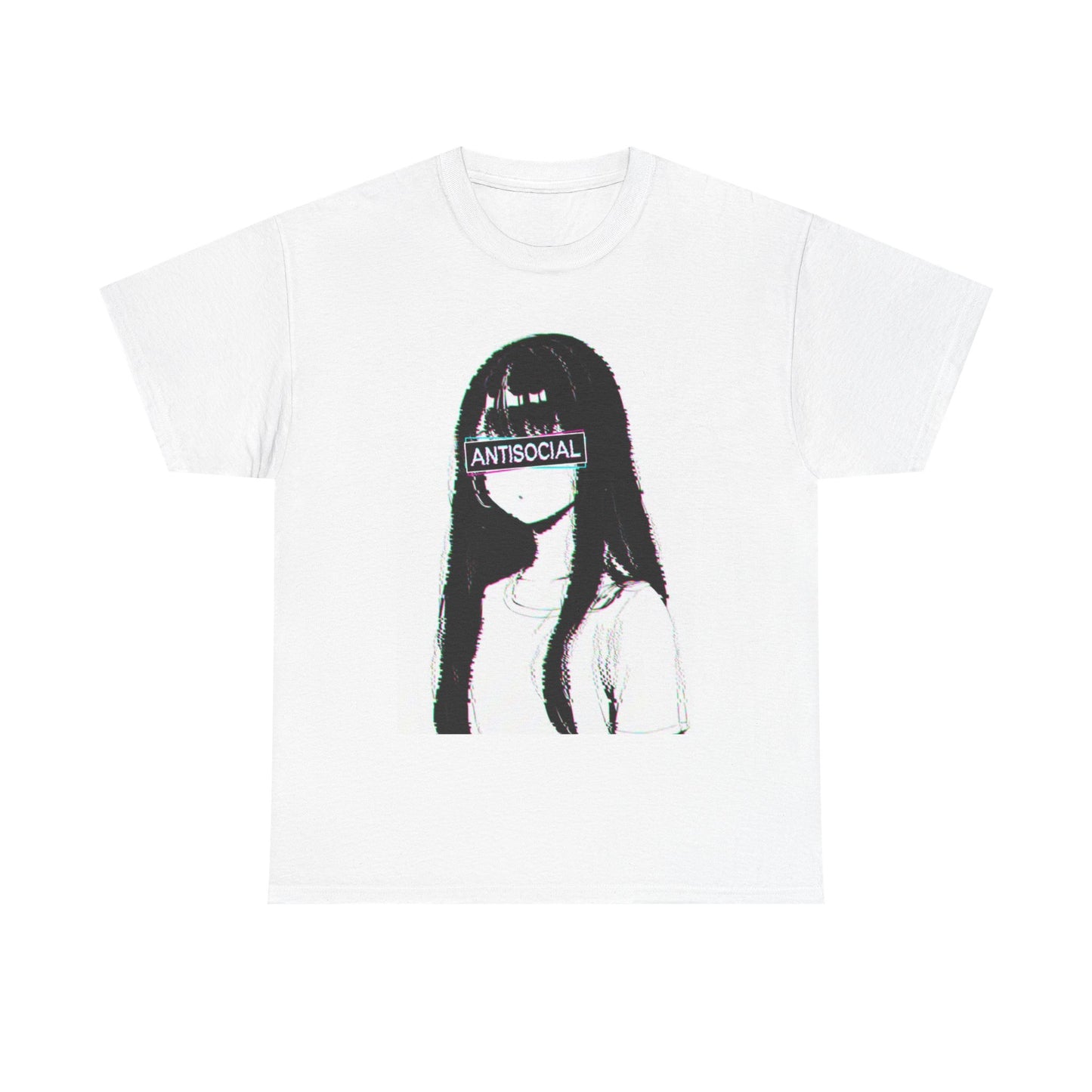 Waifu Anime T-shirt Girl Graphic Cartoon Retro Gaming Unisex Heavy Tee Gamer vv
