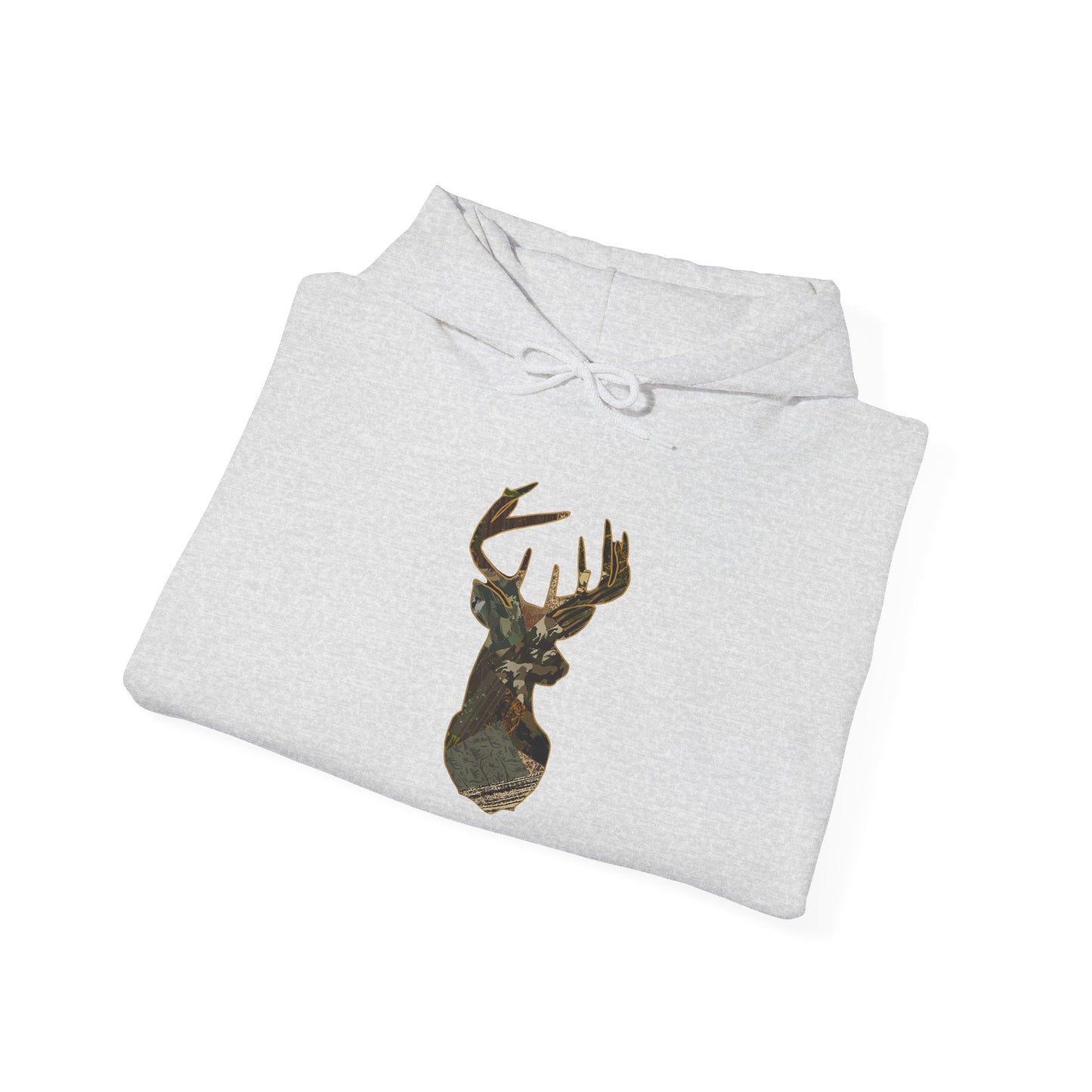 Camo Deer Buck Hunting Outdoors Graphic Hoodie Heavy Blend™ Hooded Sweatshirt