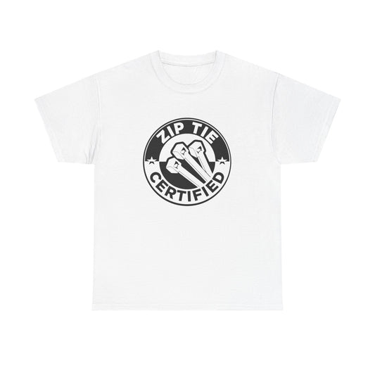 Ziptie Certified Graphic T Shirt NEW ADULT Tee