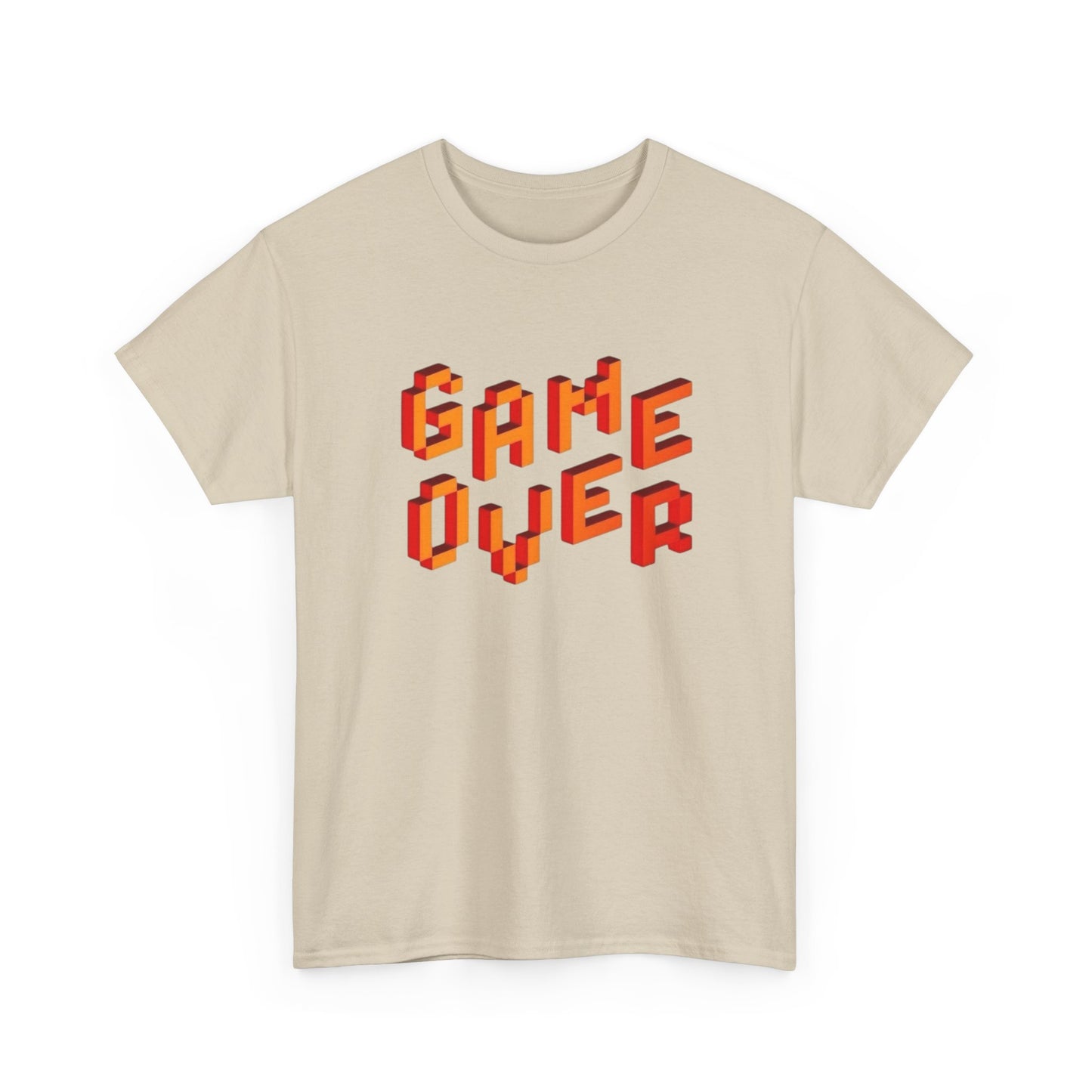 Game Over Retro Gaming Graphic T Shirt NEW GIFT Unisex Heavy Cotton Tee