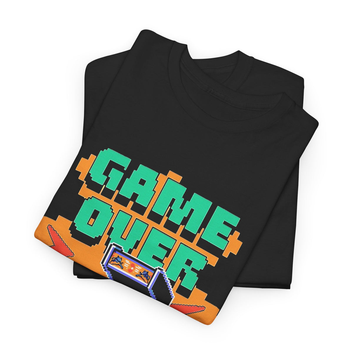 Arcade Gaming Graphic T Shirt Men's Game Over Heavy Cotton Tee