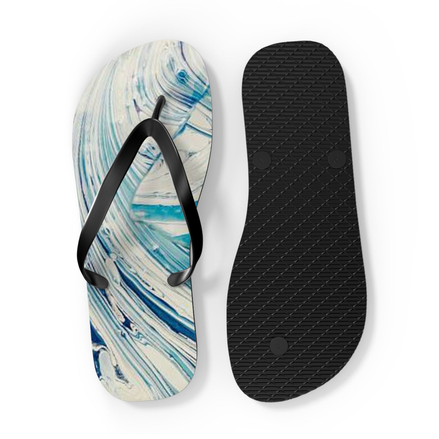 Turquoise Marble Sandals, Beach Shoes, Vacation Flip Flops, Pool Slides