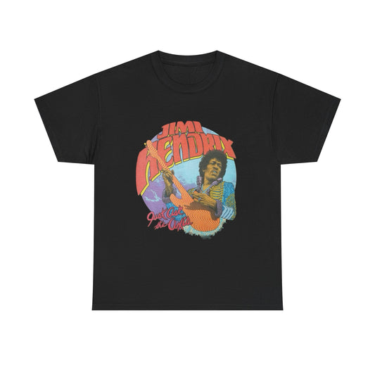 Jimi Hendrix Vintage Graphic T Shirt NEW Adult Unisex Heavy Cotton Tee