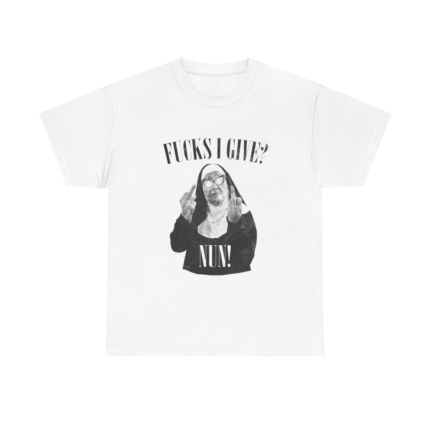No F's I Give None Funny Jokes Graphic T Shirt Unisex Heavy Cotton Tee