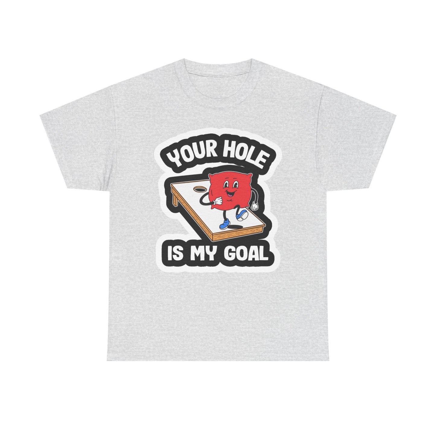 Cornhole Funny Graphic T Shirt Summer Beer Party Unisex Heavy Cotton Tee