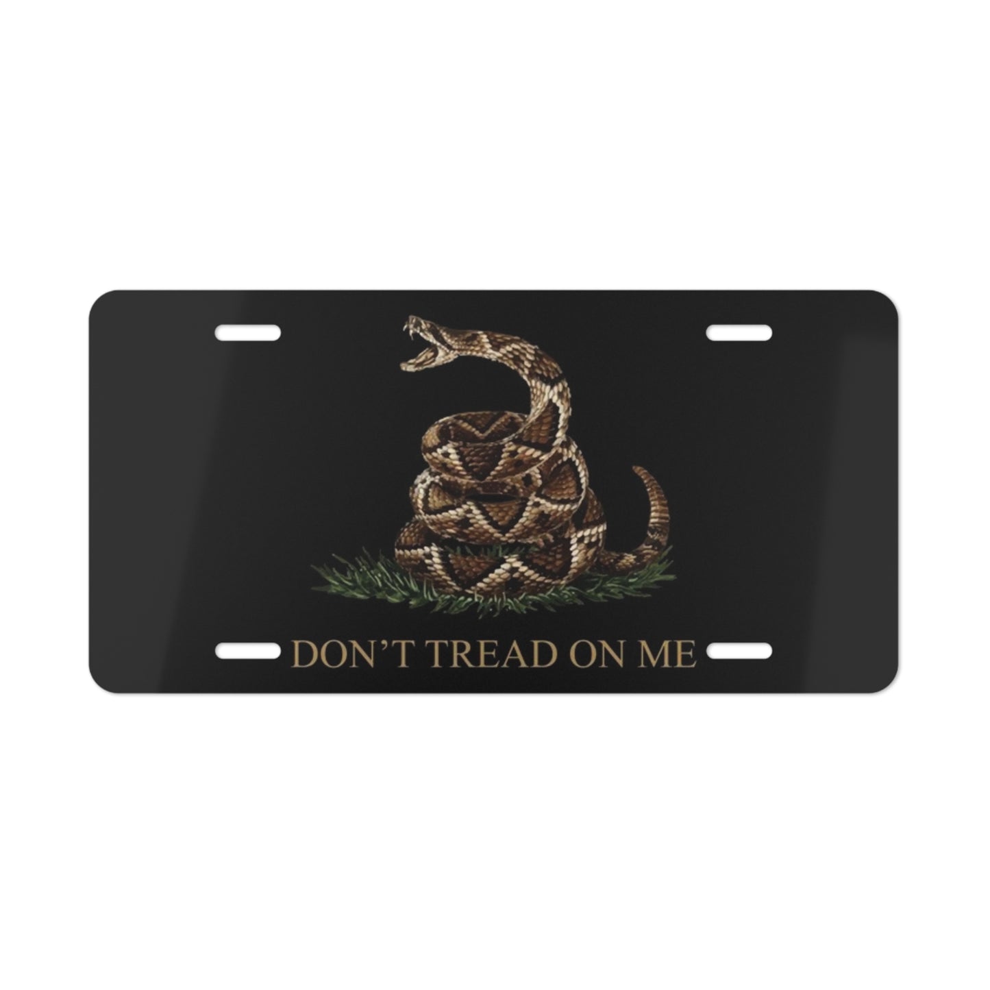 Don't Tread On Me Rattlesnake AMERICAN MADE Vanity License Plate