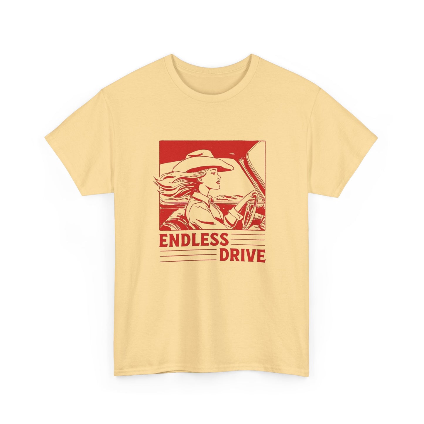 Endless Drive Cowgirl Western Graphic T Shirt Unisex Heavy Cotton Tee