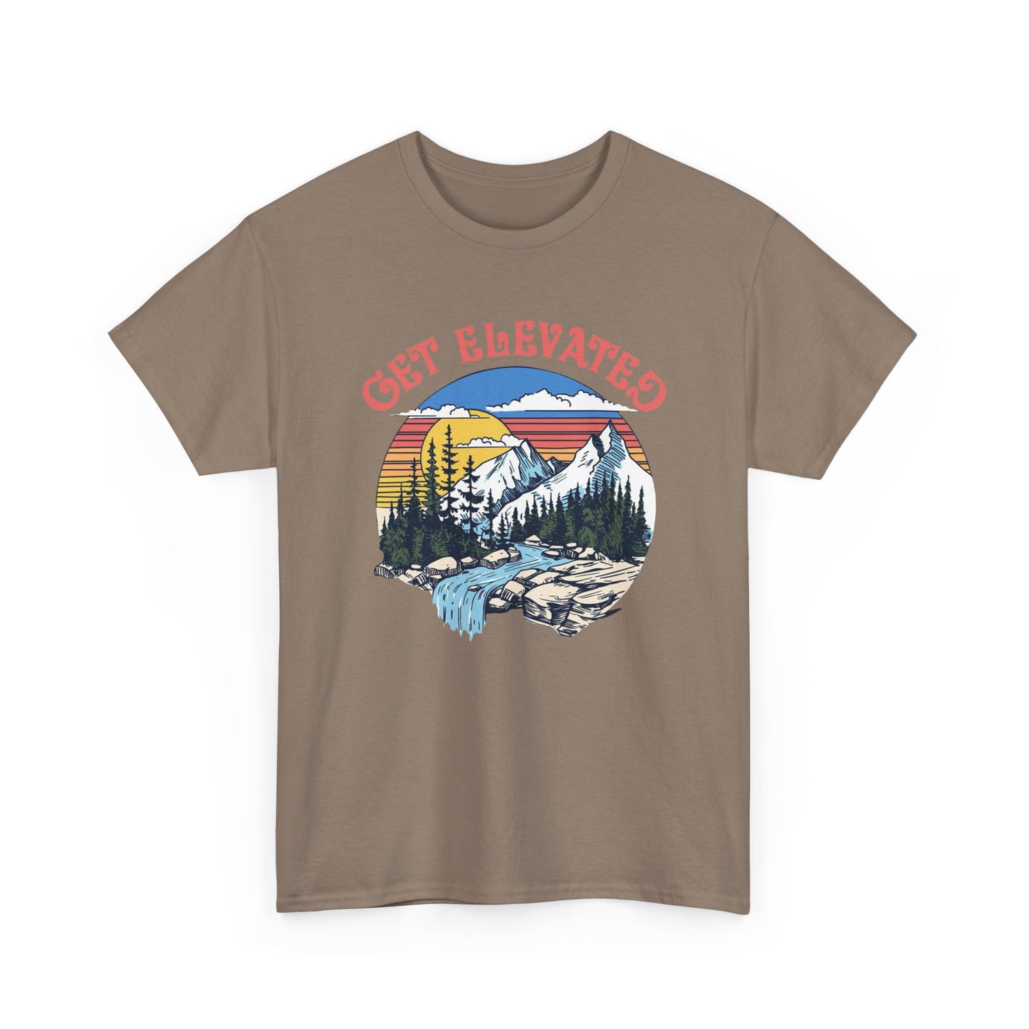 Get Elevated Outdoors Graphic T Shirt Unisex Heavy Cotton Tee