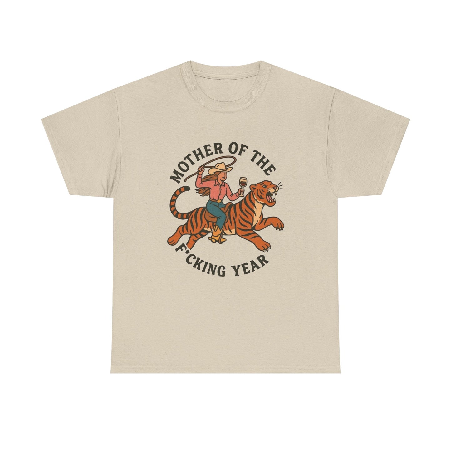 Mother Of The Year Graphic T Shirt NEW Vintage Unisex Heavy Cotton Tee