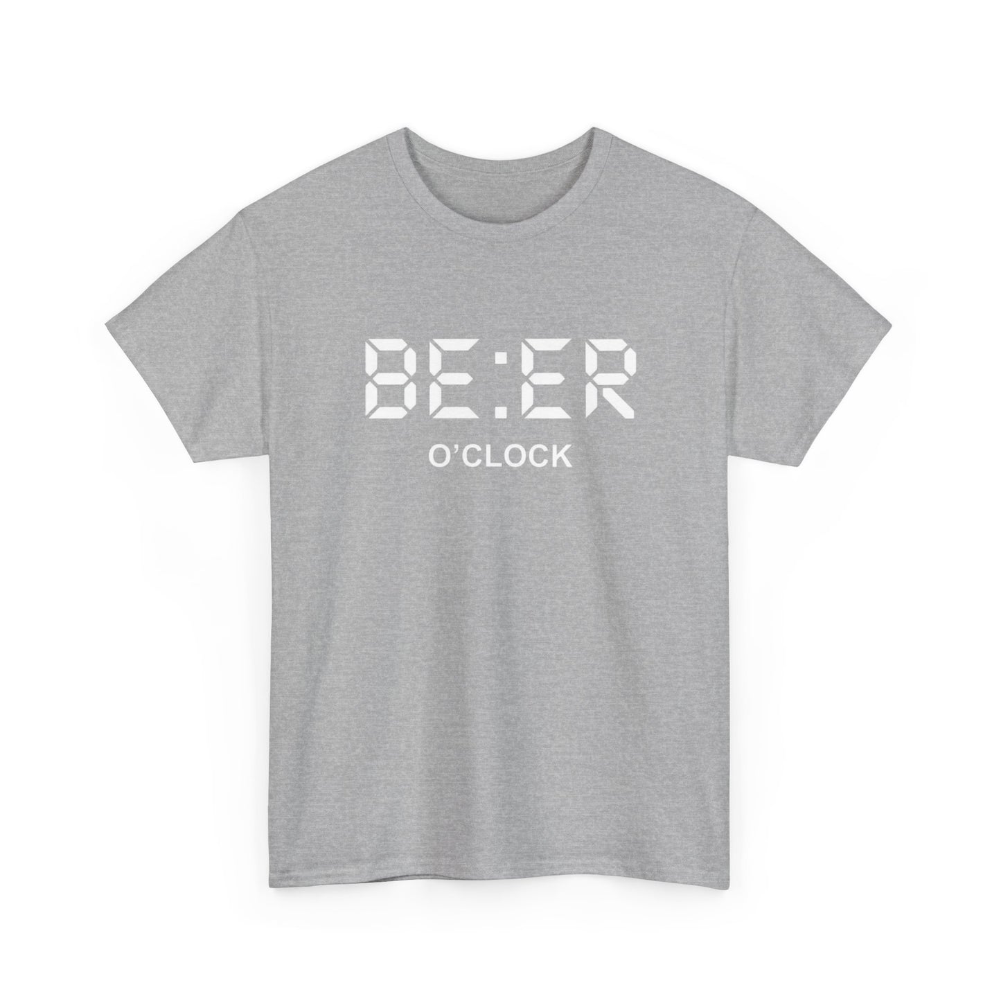 Beer O Clock Graphic T Shirt Funny Jokes Beers Unisex Heavy Cotton Tee
