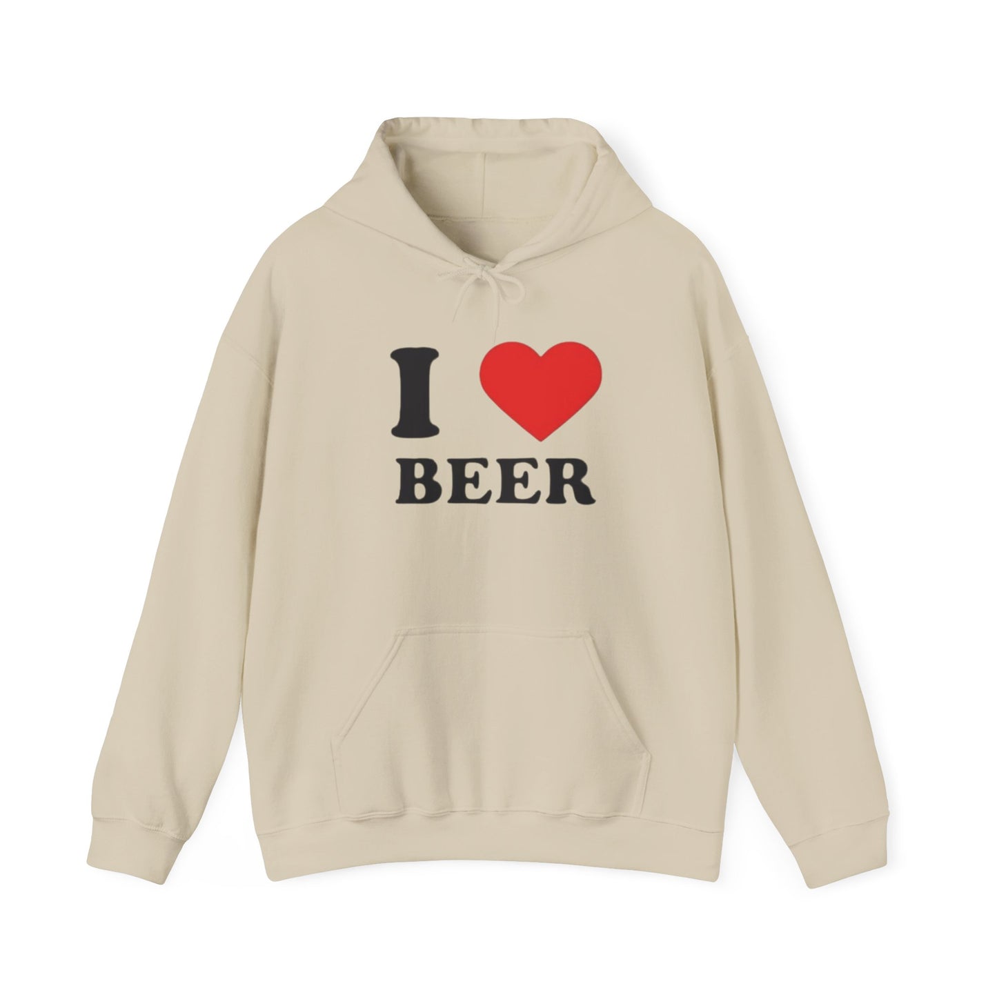 I Love Beer Funny Gift Graphic Hoodie Unisex Heavy Blend™ Hooded Sweatshirt