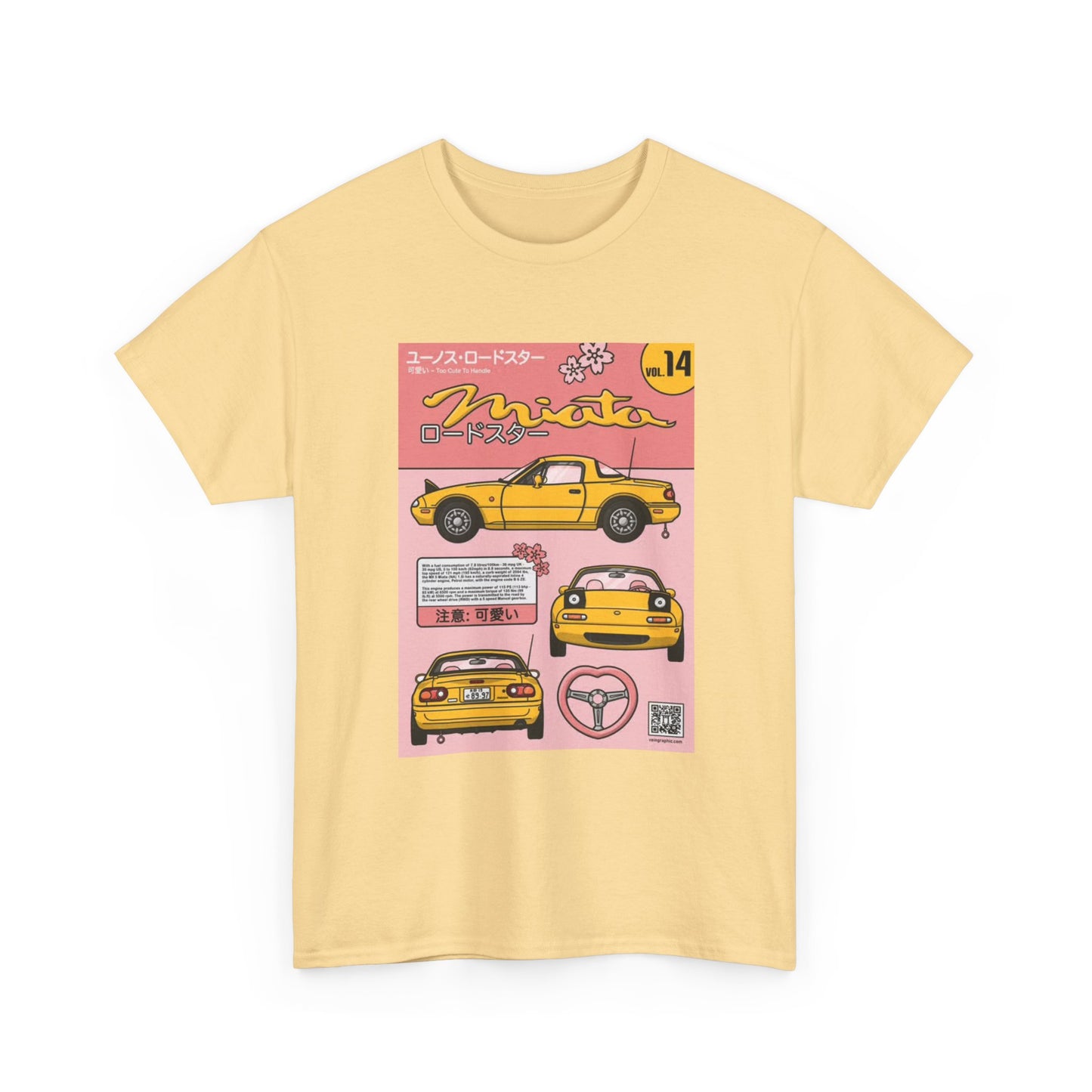 Mazda Miata Tshirt JDM Graphic Anime Cute Unisex Heavy Cotton Tee