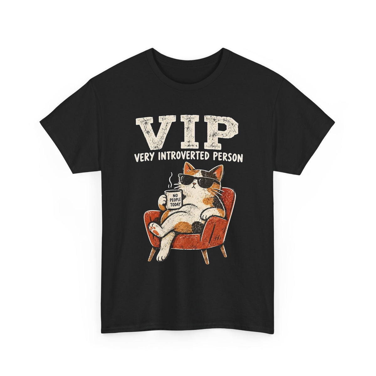 VIP Very Introverted Person Cat T-Shirt Men's Graphic Tee