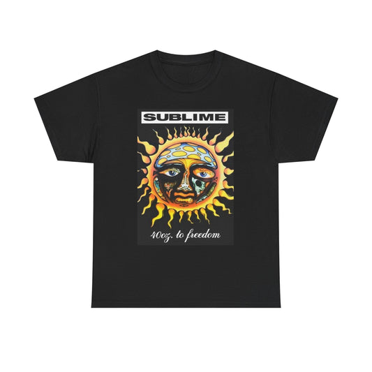 Sublime Graphic T Shirt Vintage 40 oz To Freedom Unisex Heavy Cotton Tee