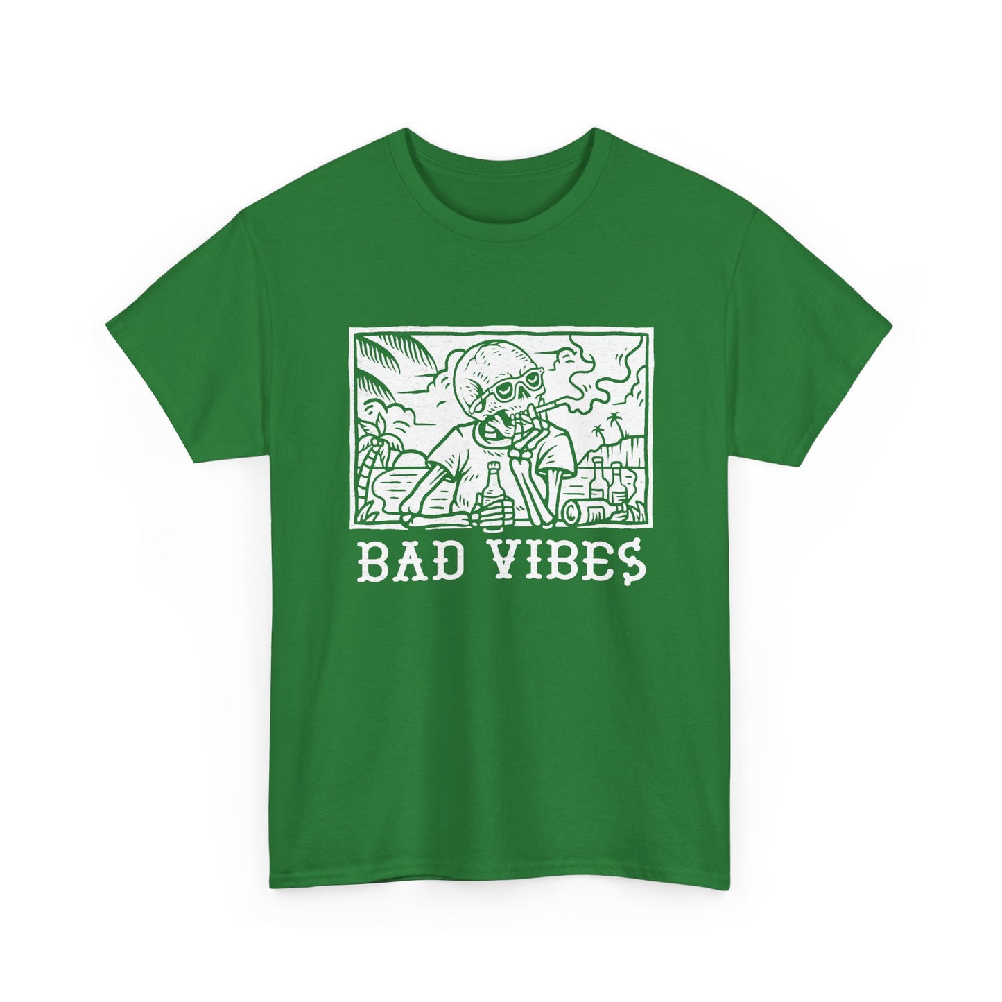 Bad Vibes Graphic T Shirt NEW Unisex Heavy Cotton Tee