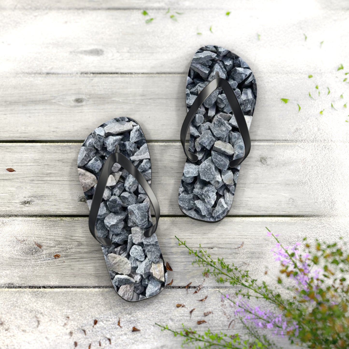 Stones Summer Sandals, Beach Shoes, Vacation Flip Flops, Pool Slides