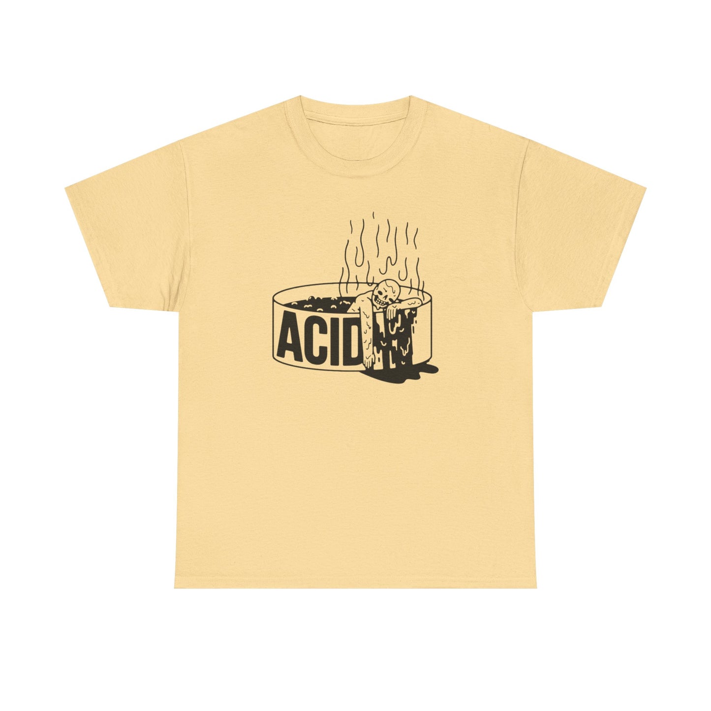 Acid Bath Funny Trippy Vibes Graphic T-Shirt Unisex Heavy Cotton Tee