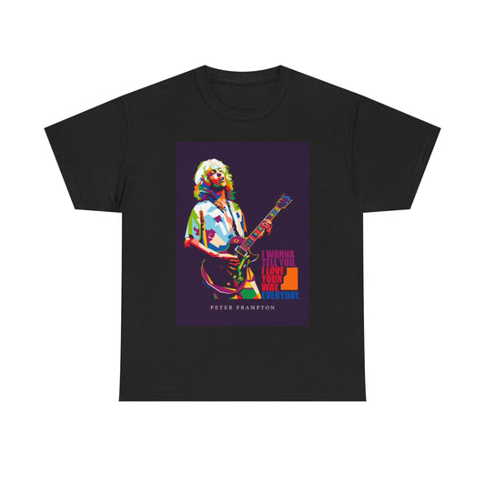 Peter Frampton Shirt VIntage art graphic retro guitar rock Unisex Heavy Cotton