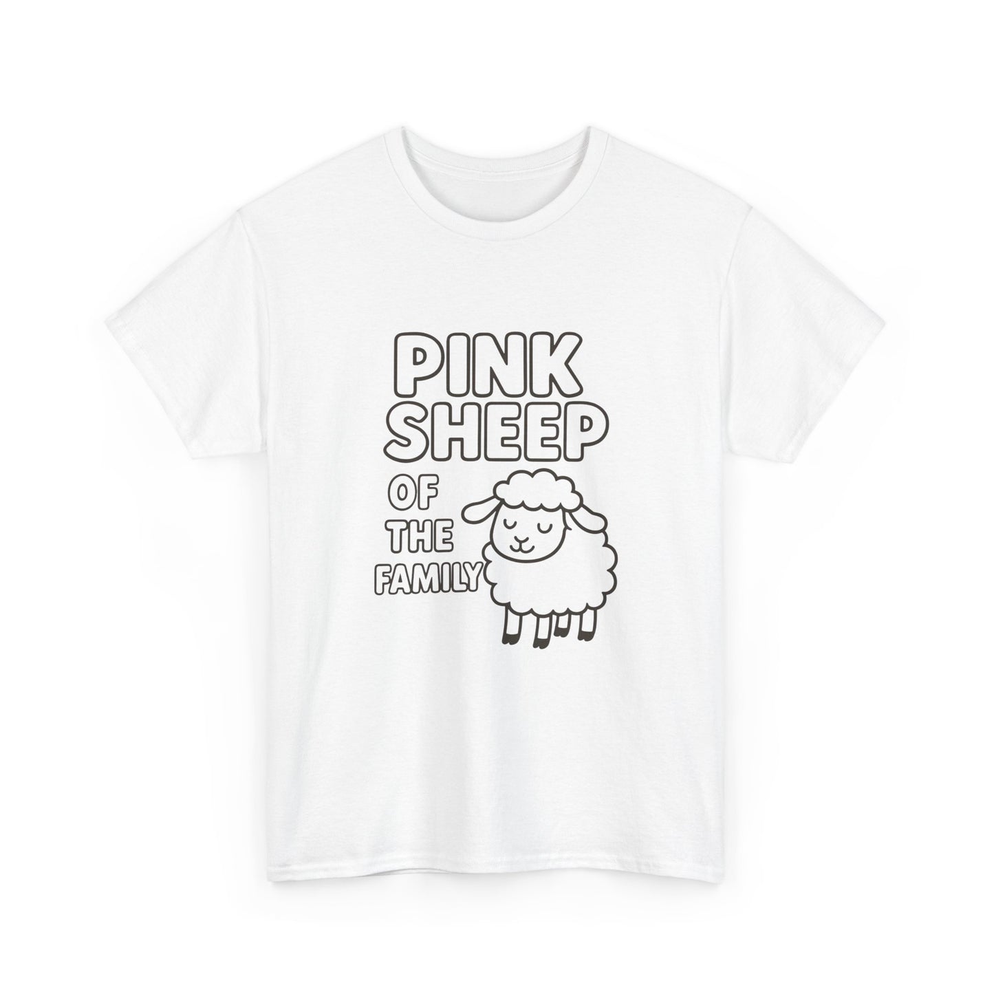 Pink Sheep Of The Family Graphic T Shirt NEW ADULT Heavy Cotton Tee