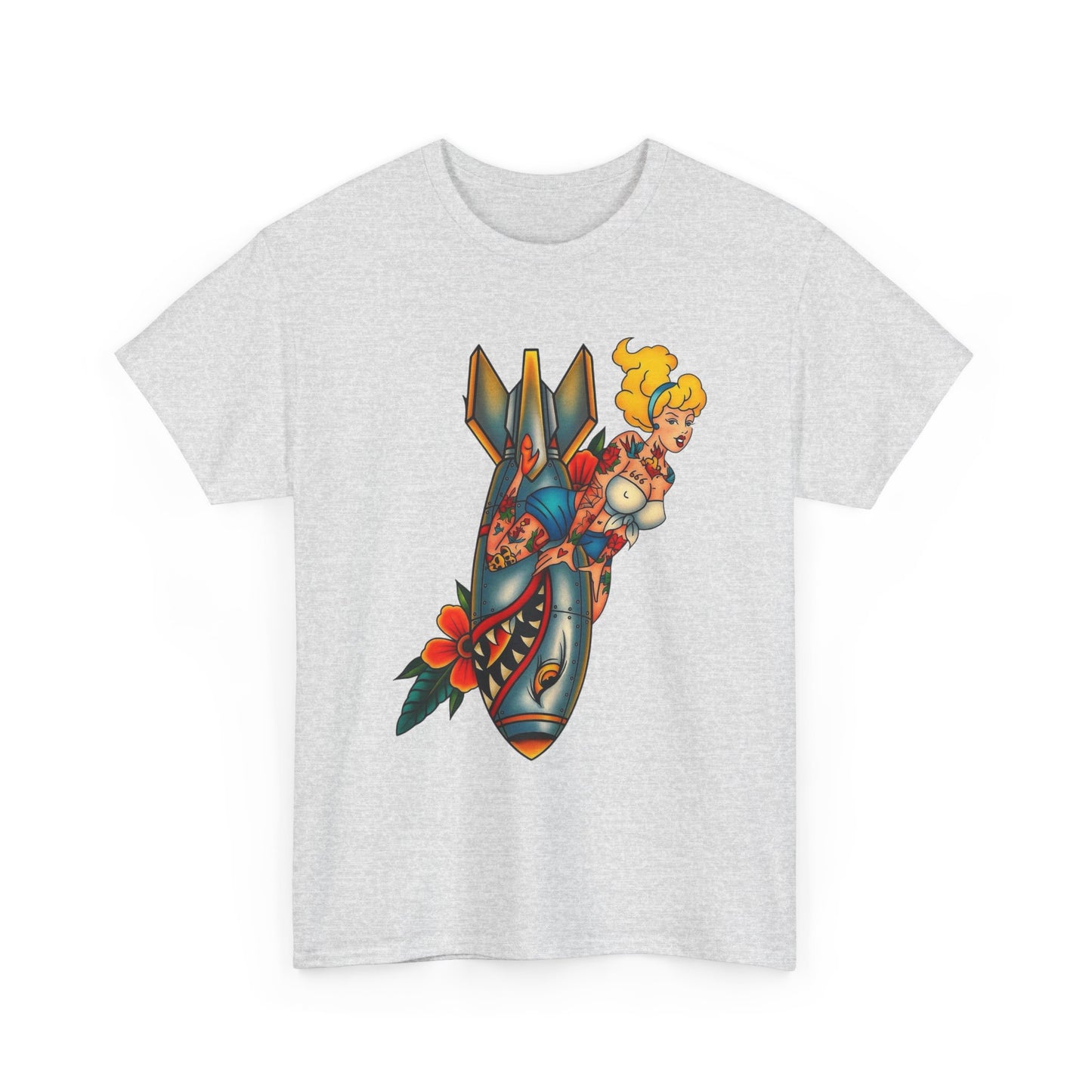 Sailor Jerry Model Tattoo Bomb Graphic T Shirt NEW ADULT TEE VINTAGE