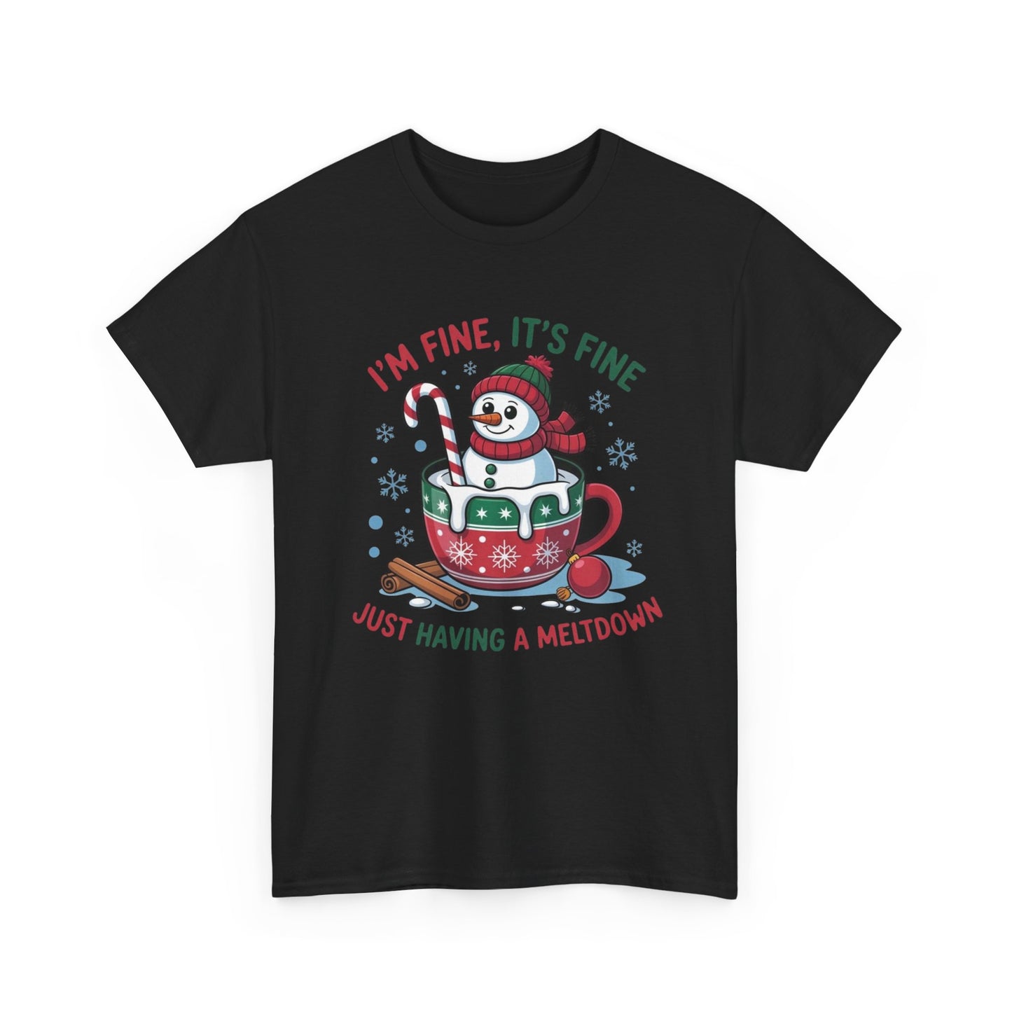 Funny Christmas Snowman Graphic T Shirt NEW ADULT