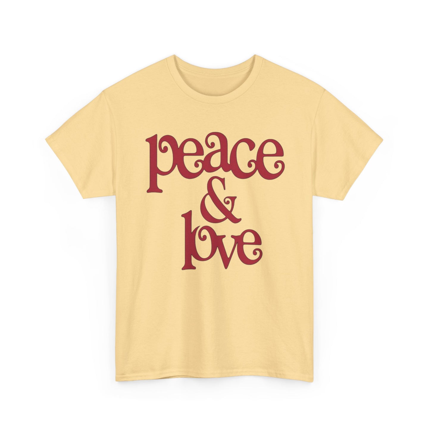 Peace And Love Retro Graphic T Shirt Adult NEW