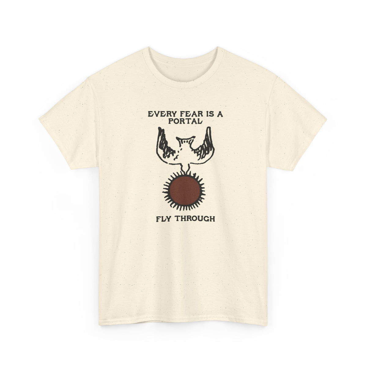 Every Fear Is a Portal Raven Sun Graphic T-Shirt Men's Tee