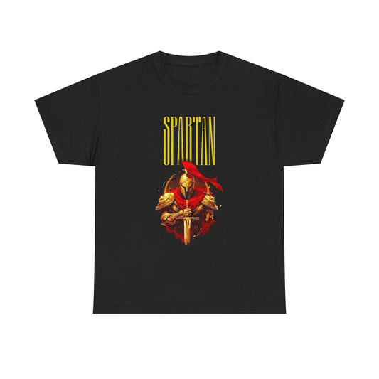 Spartan Retro Warrior Graphic T Shirt Unisex Heavy Cotton Tee