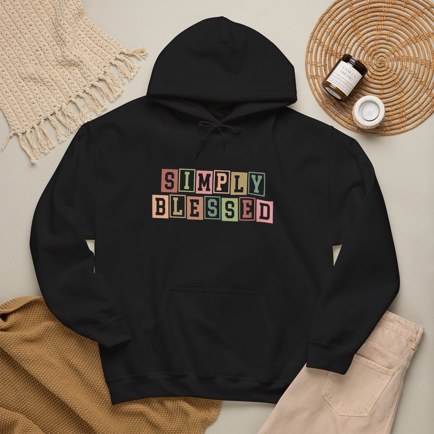 Simply Blessed Graphic Hoodie Men's Heavy Blend™ Hooded Sweatshirt