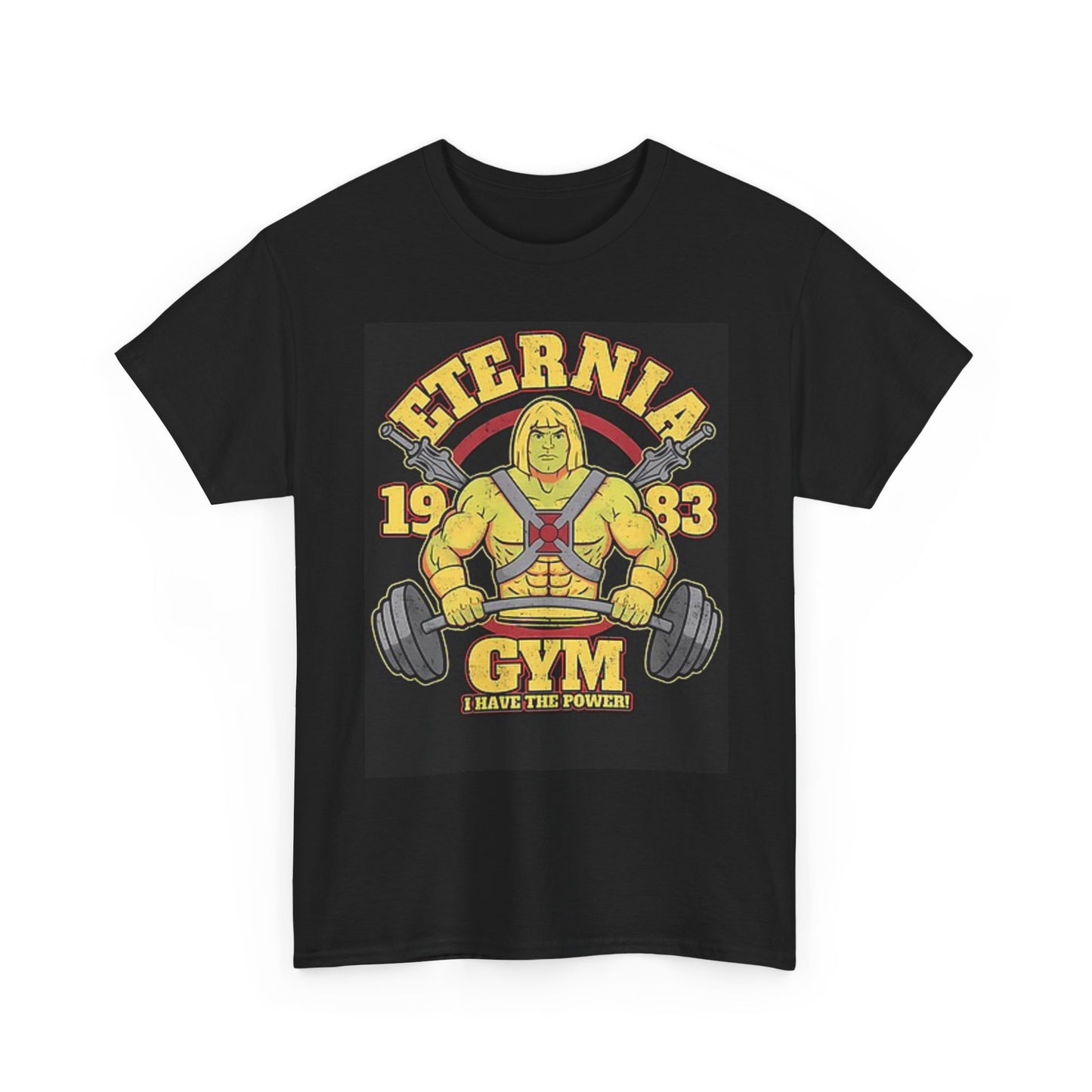 Eternia GYM Graphic T Shirt Funny Cartoon Unisex Heavy Cotton Tee