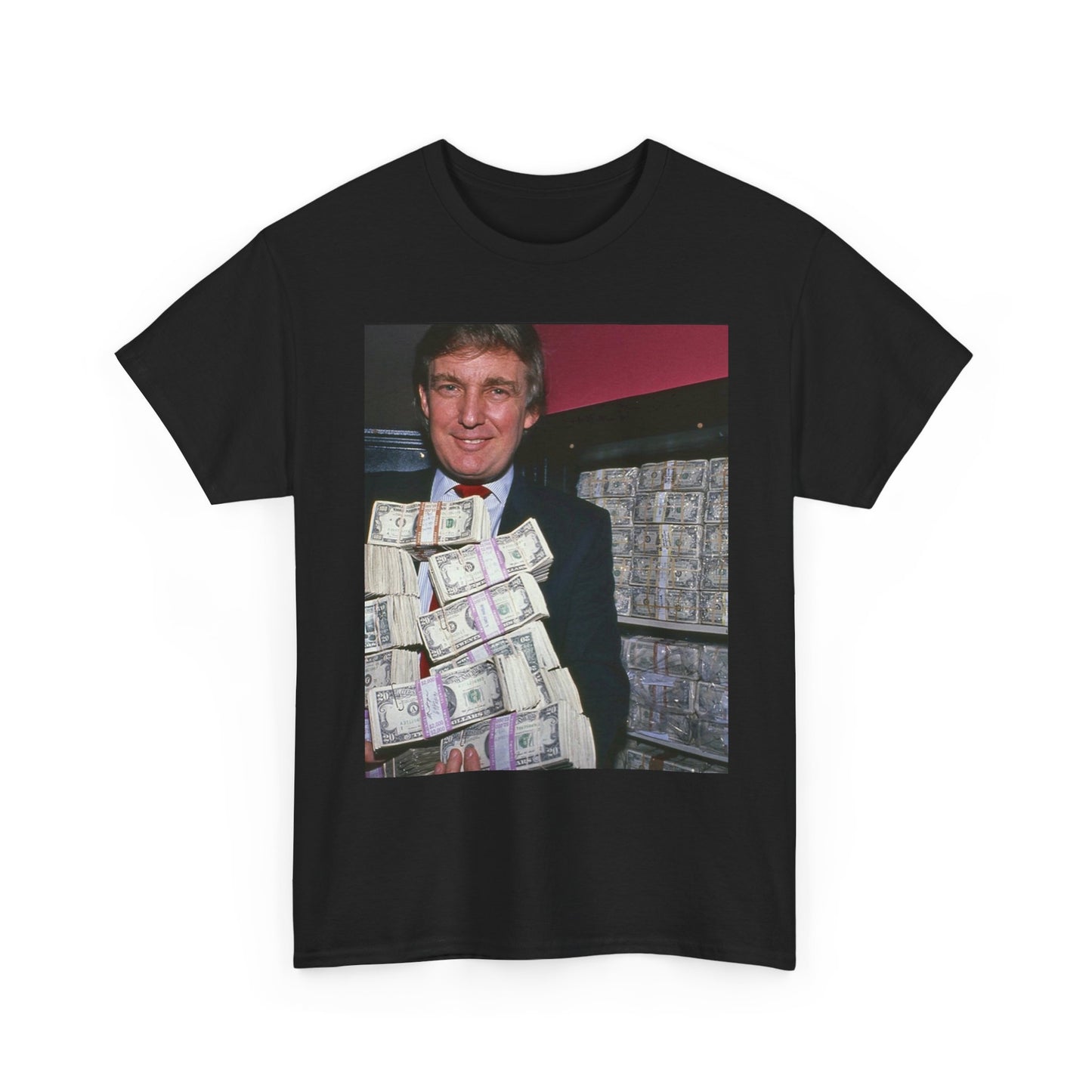 Trump Graphic T Shirt Vintage Moneybags Retro Unisex Heavy Cotton Tee