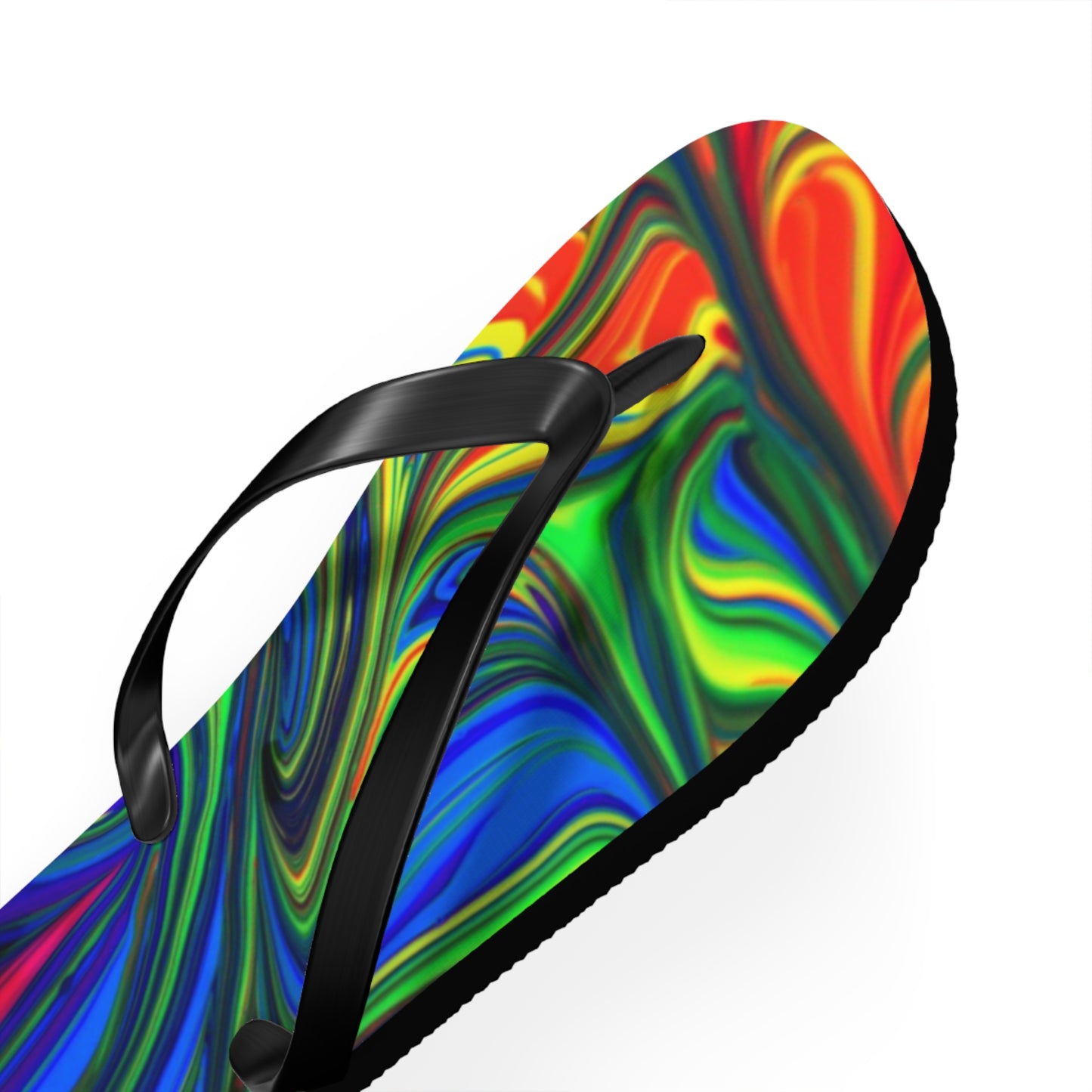 Marble Rainbow Design Flip Flops, Sandals Slides, Summer Footwear, Brand New
