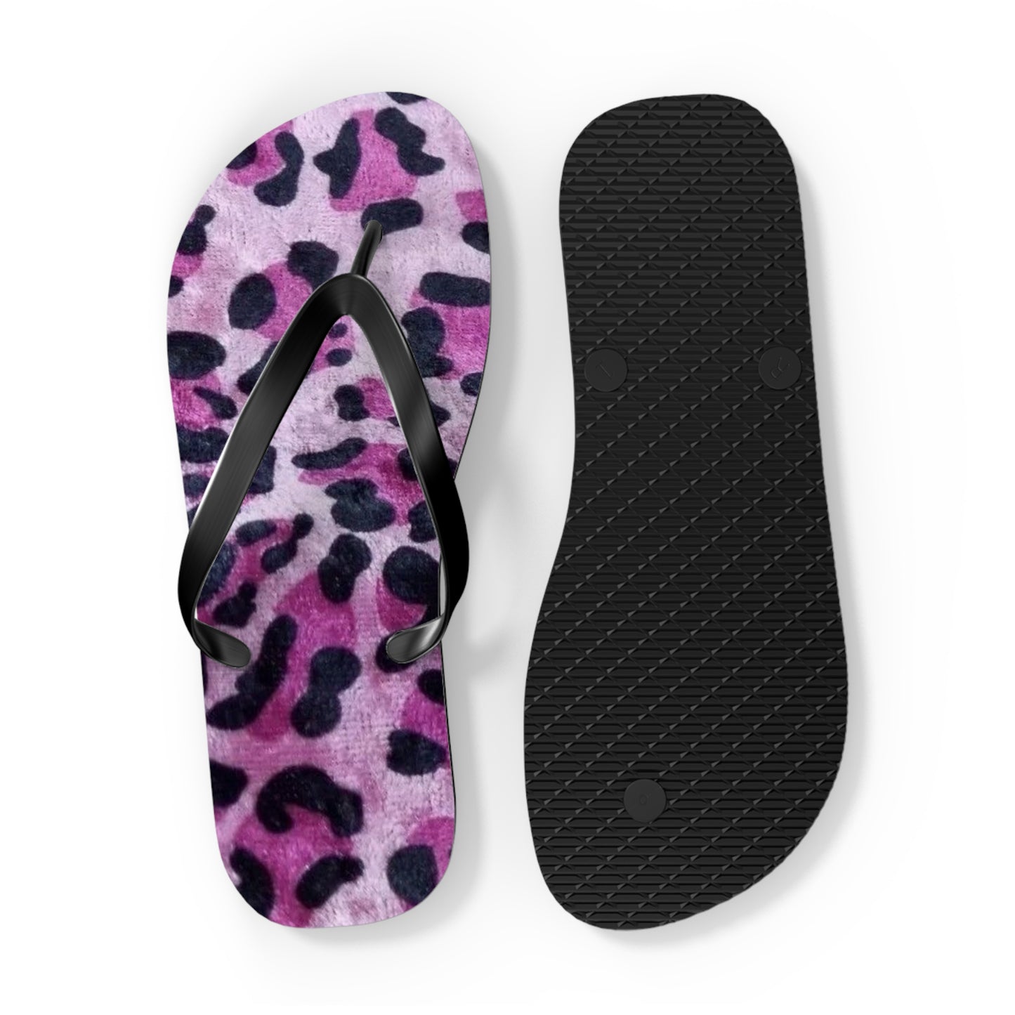 Pink Leopard Beach Sandals, Slides for Summer, Flip Flops, Water Resistant