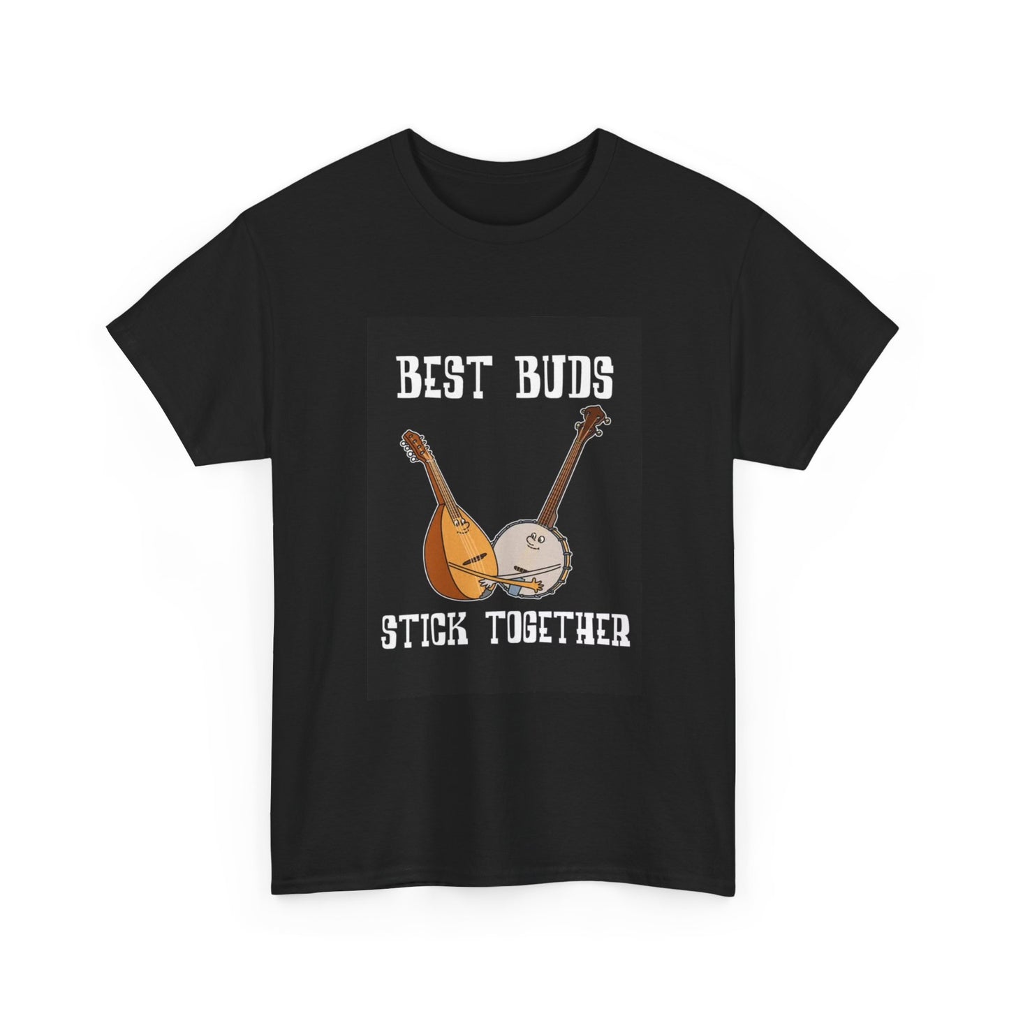 Best Buds Tshirt Banjo And Six String Country Bluegrass Unisex Heavy Cotton Tee