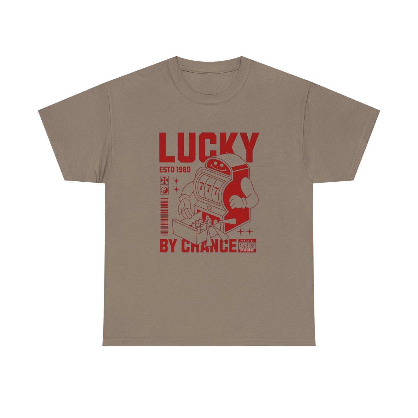 Lucky By Chance Graphic T Shirt Unisex Heavy Cotton Tee