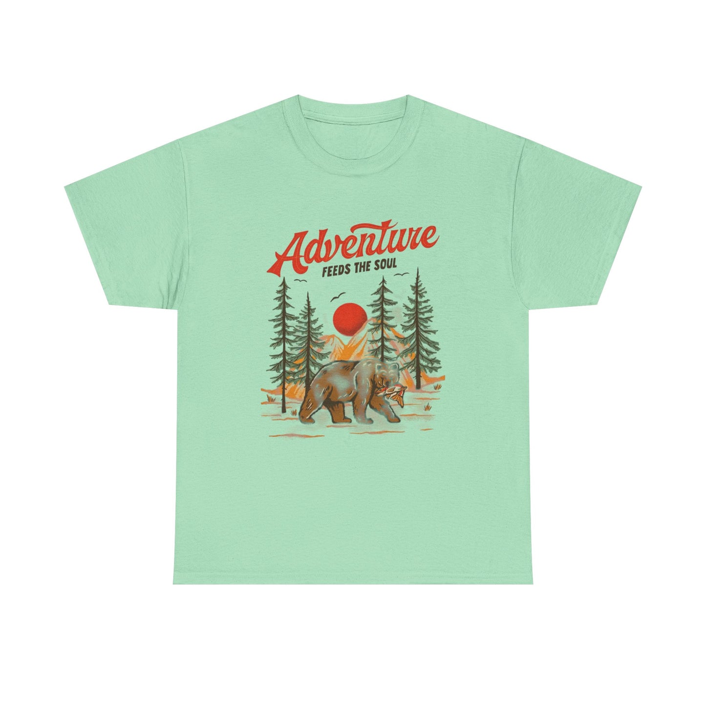 Adventure Feeds The Soul Graphic T Shirt Unisex Heavy Cotton Tee