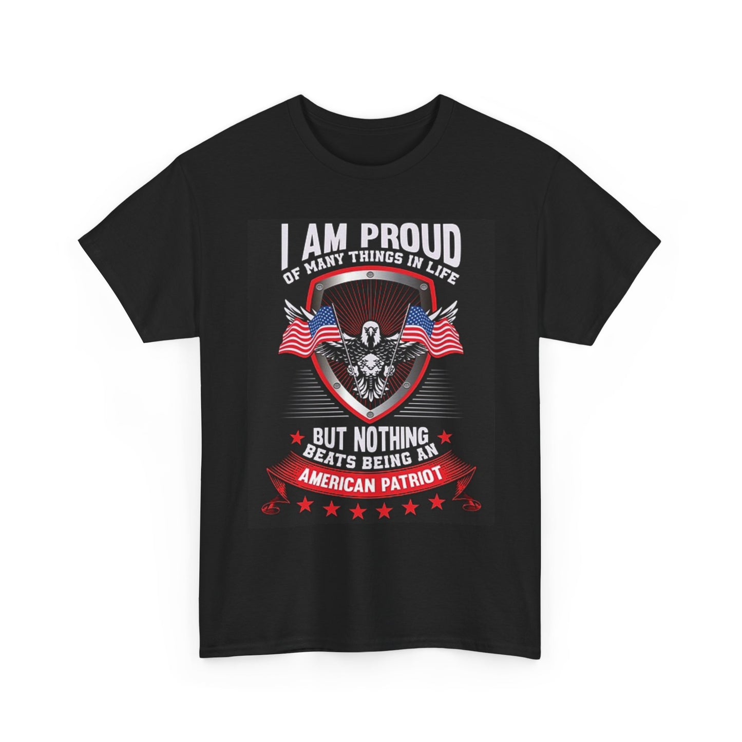 American Patriot Graphic T Shirt American Flag Unisex Heavy Cotton Tee