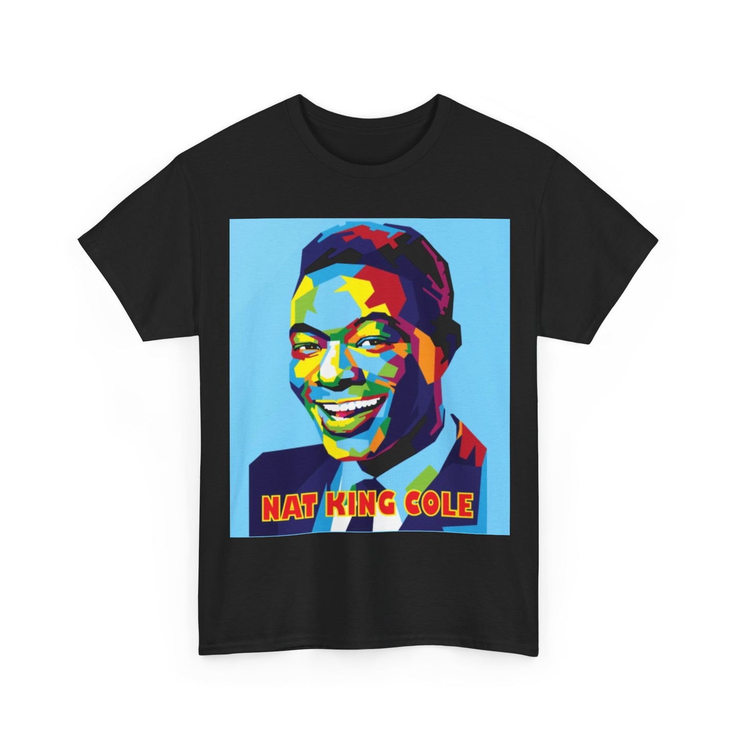 Nat King Cole shirt Vintage Neon Art Classic Music retro Unisex Heavy Cotton Tee