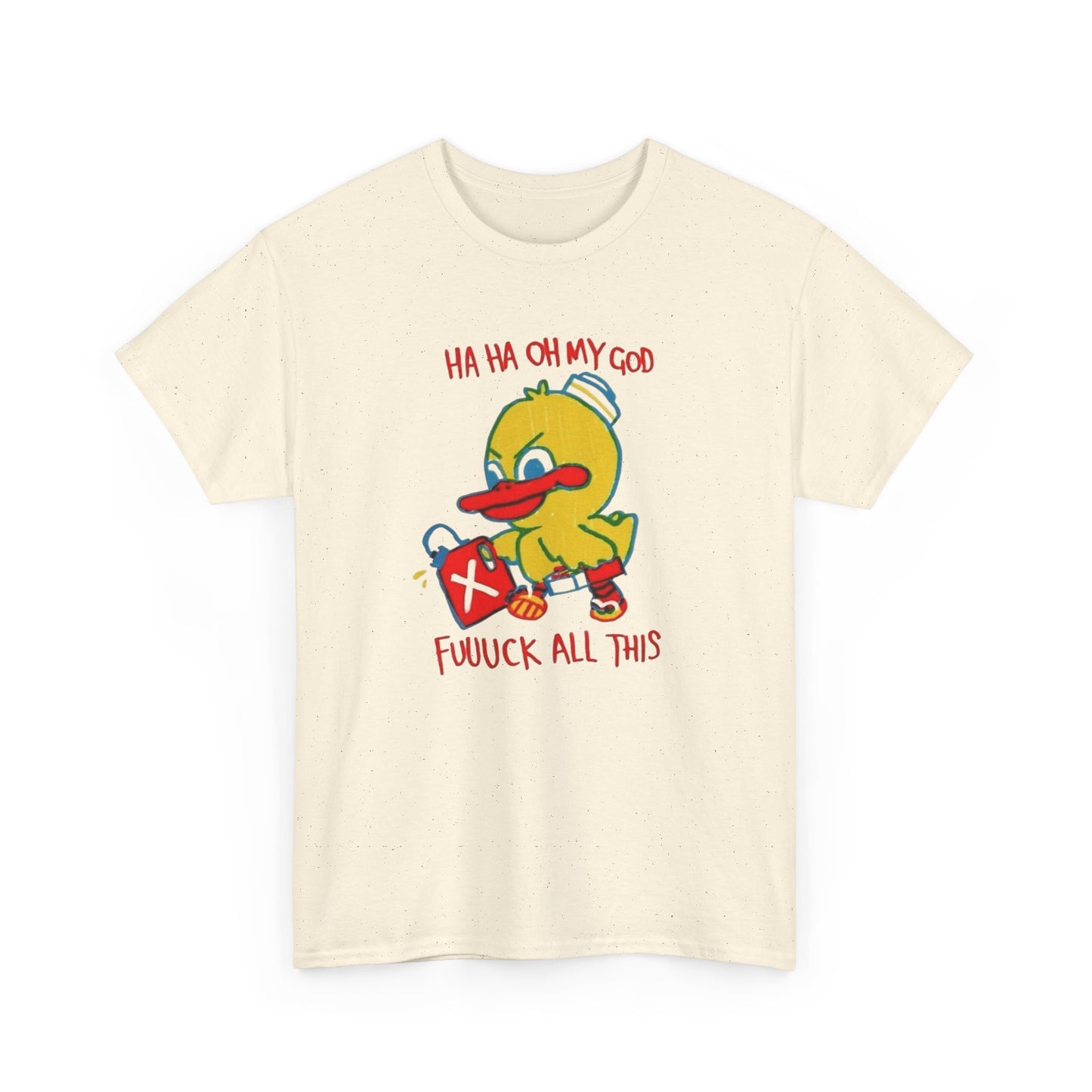 Ha Ha Funny Duck Graphic T-Shirt Unisex Heavy Cotton Tee Gift