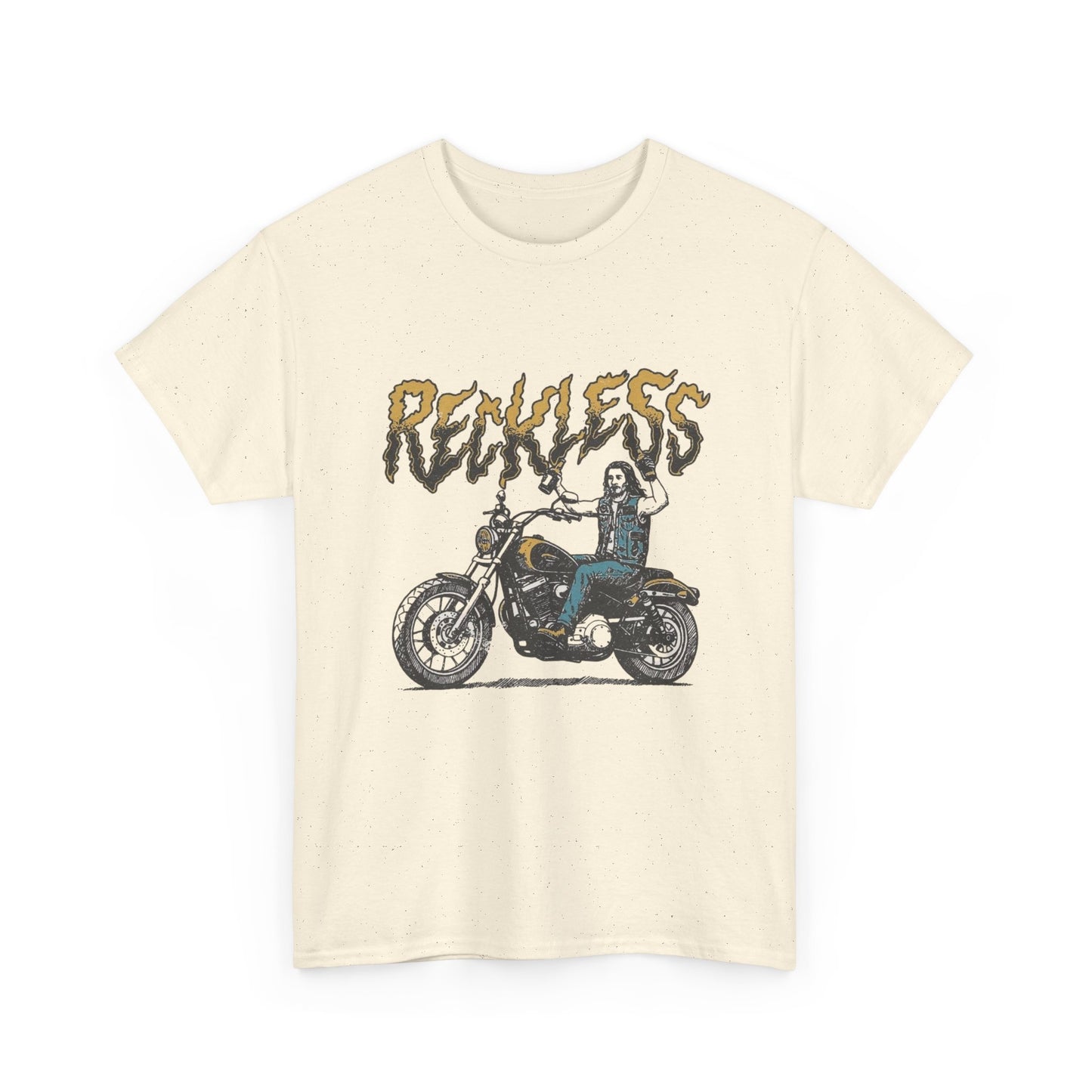 Reckless Vintage Motorcycles T Shirt Unisex Heavy Cotton Tee