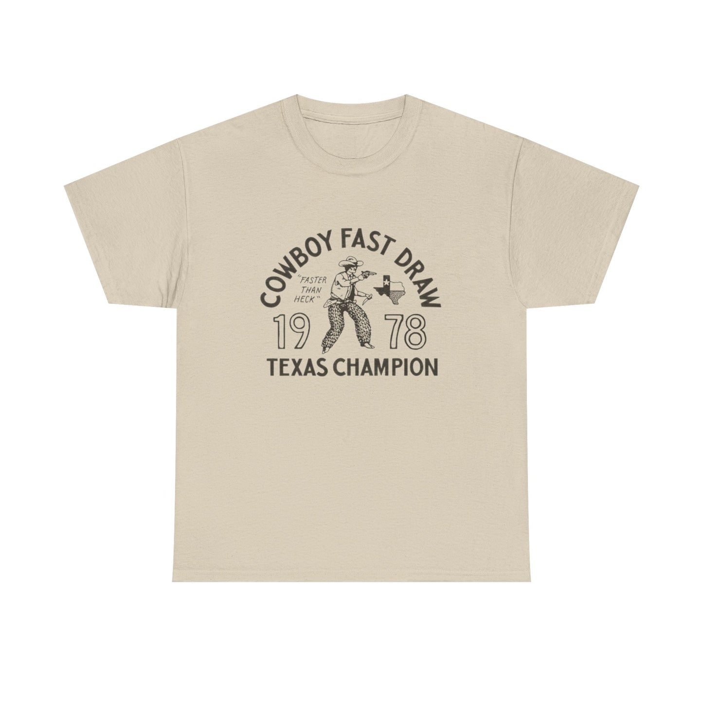 Cowboy Fast Draw Graphic T Shirt Unisex Heavy Cotton Tee