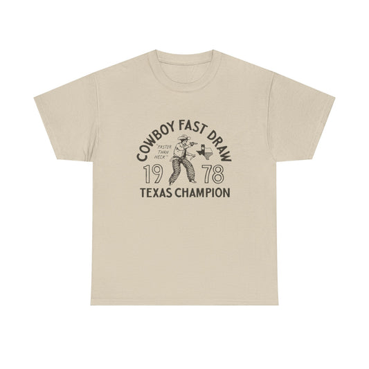 Cowboy Fast Draw Graphic T Shirt Unisex Heavy Cotton Tee